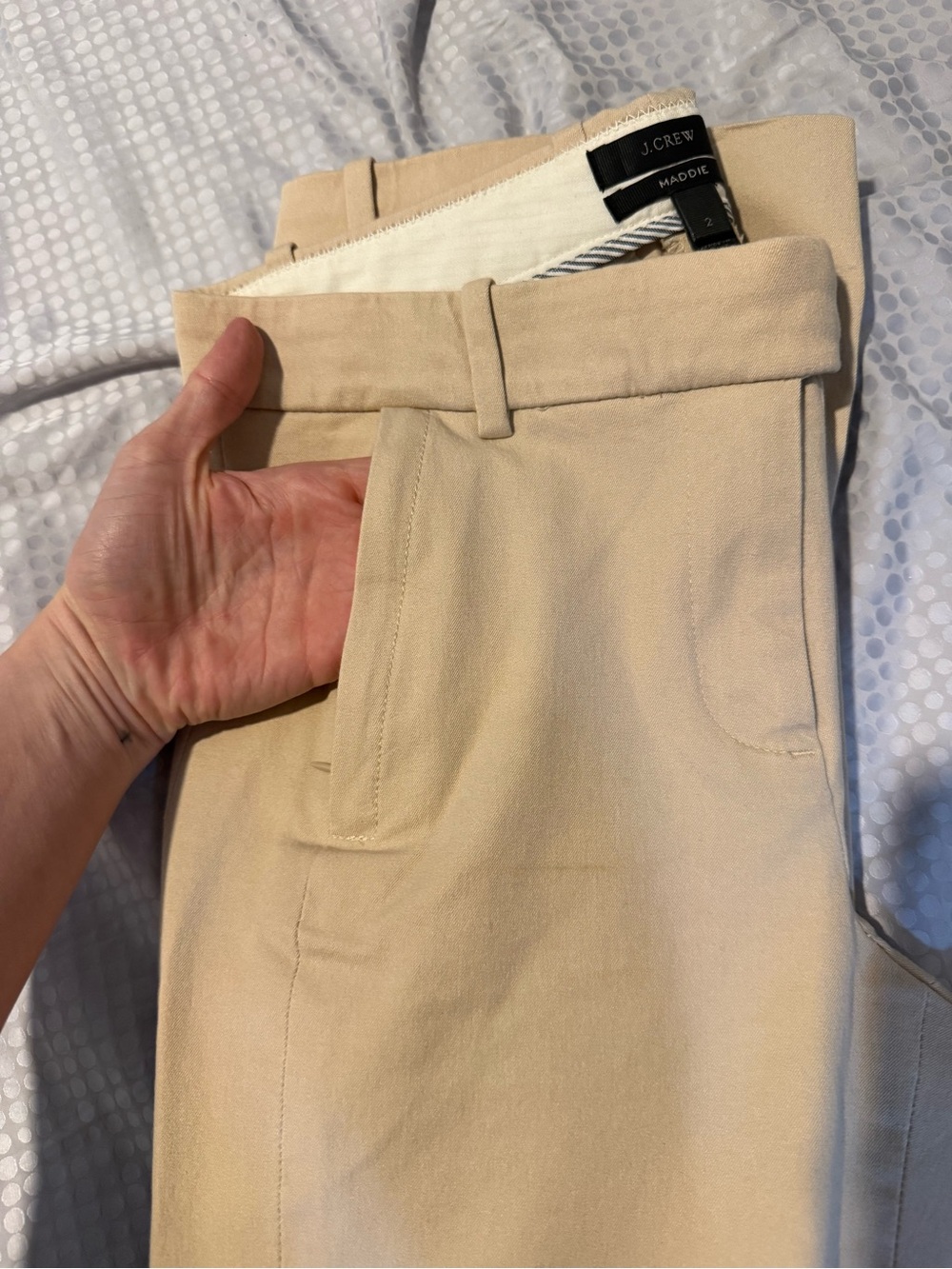 J. Crew Maddie Chino Pants in Light Khaki